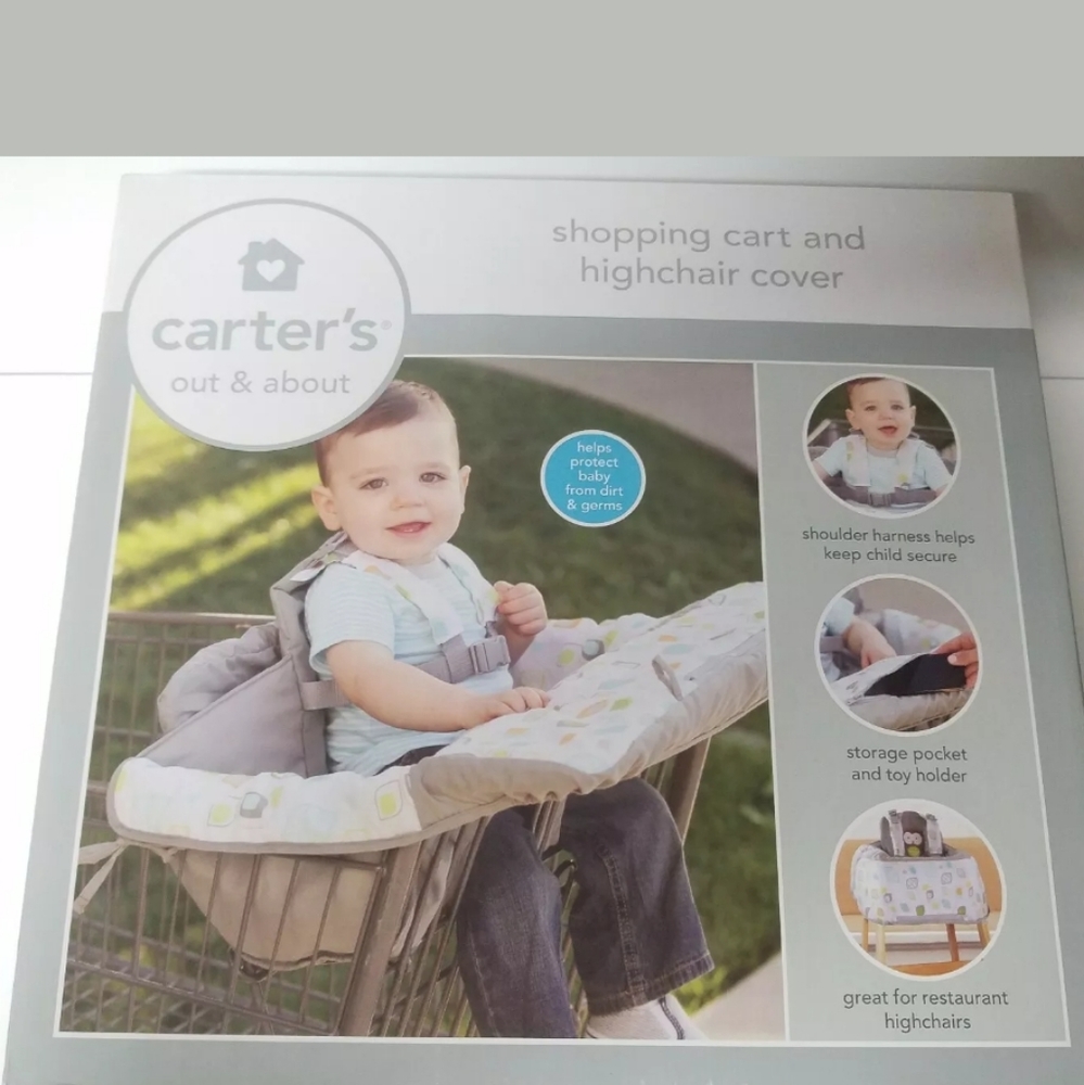 Shopping cart and high chair cover